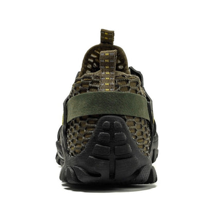 Zapatillas trekking hombre suela antideslizante malla negra - Altus