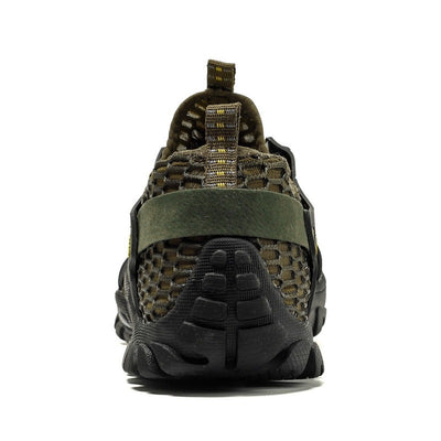 Zapatillas trekking hombre suela antideslizante malla negra - Altus
