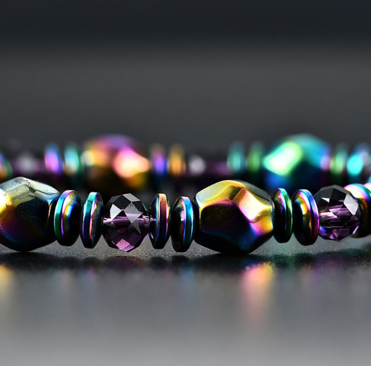 Pulsera cuentas metálicas energizantes diseño magnético - Eonix