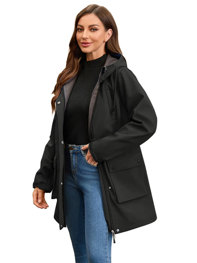 Chaqueta softshell impermeable con capucha para mujer - Elina