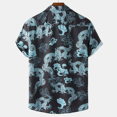 Elegante camisa de manga corta para hombre con diseño floral