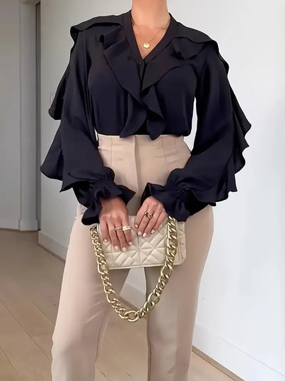 Blusa con volantes Isabelle para mujer - romántica y elegante