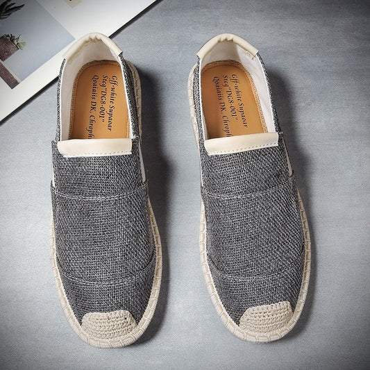 Zapatos casuales hombre lona transpirable gris oscuro - Dorian