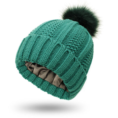 Gorro de punto para mujer con pompon - Daitonna