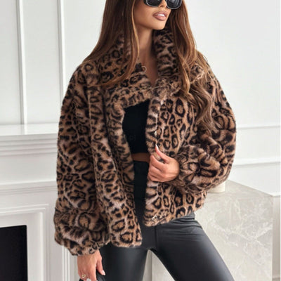 Chaqueta polar con estampado de leopardo - Nani