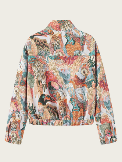 Chaqueta estampada de mujer con bolsillos frontales - Zenaida