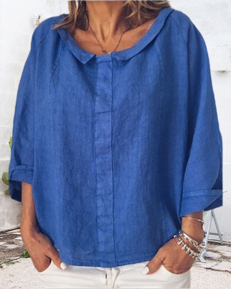 Naddie - Camisa holgada en colores lisos