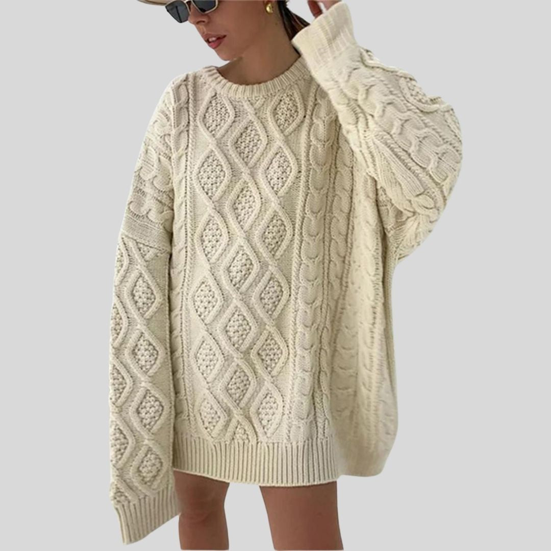Enna - Vestido de punto texturizado con diseño de punto por cable y corte holgado