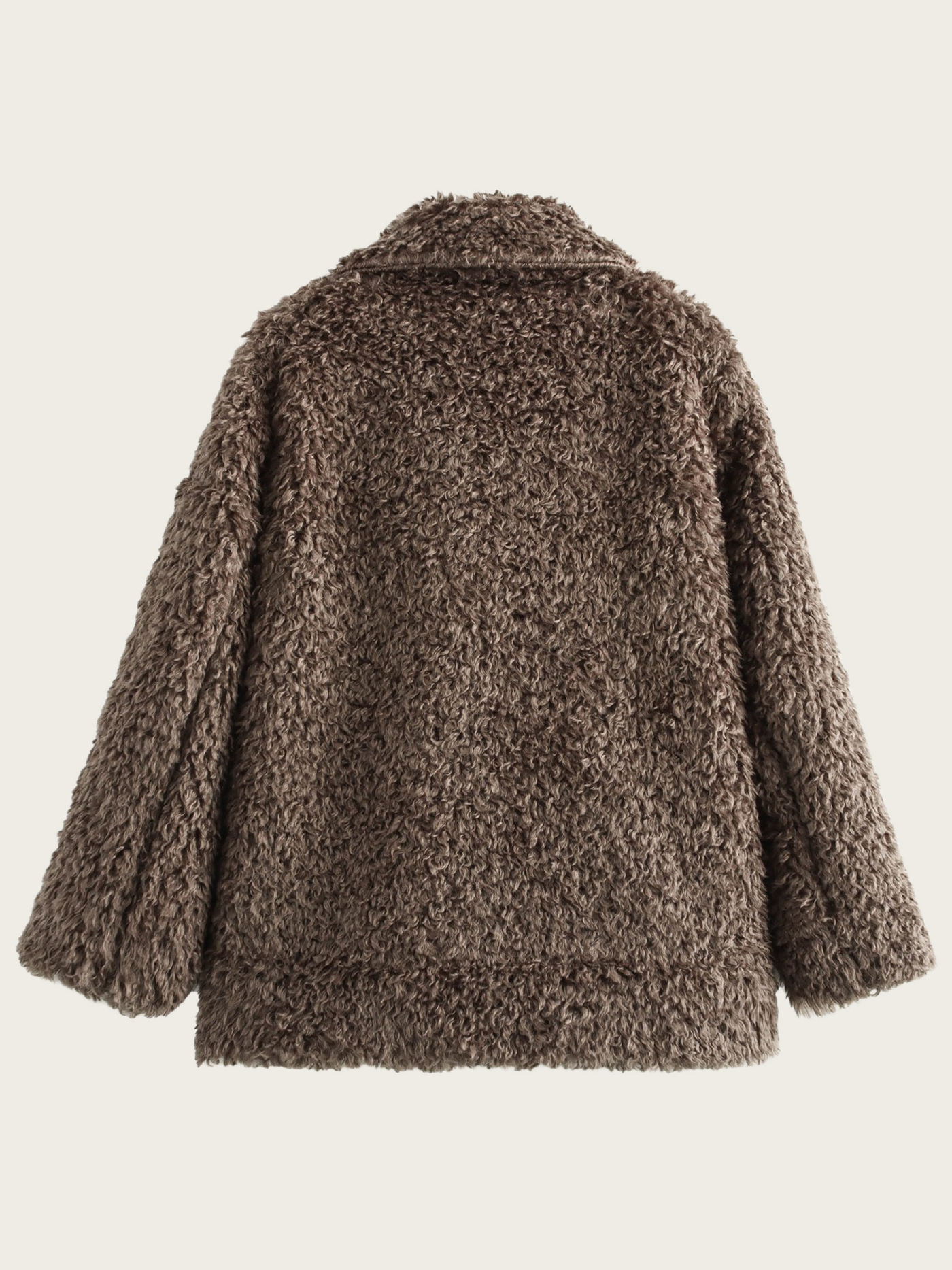 Chaqueta de peluche de mujer con solapa clasica - Rosaura