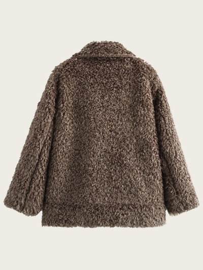 Chaqueta de peluche de mujer con solapa clasica - Rosaura