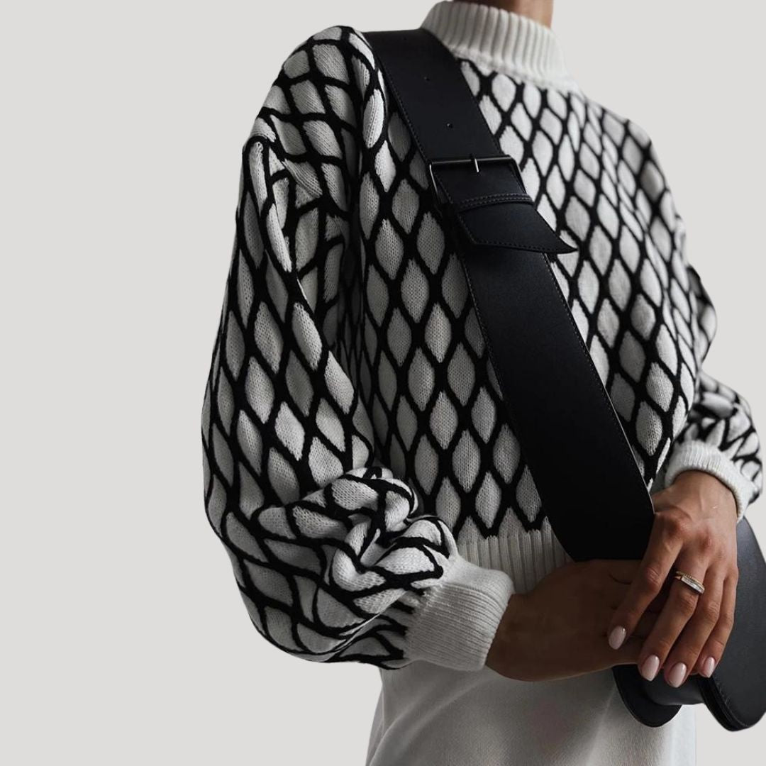 Amely - Jersey estampado con mangas globo