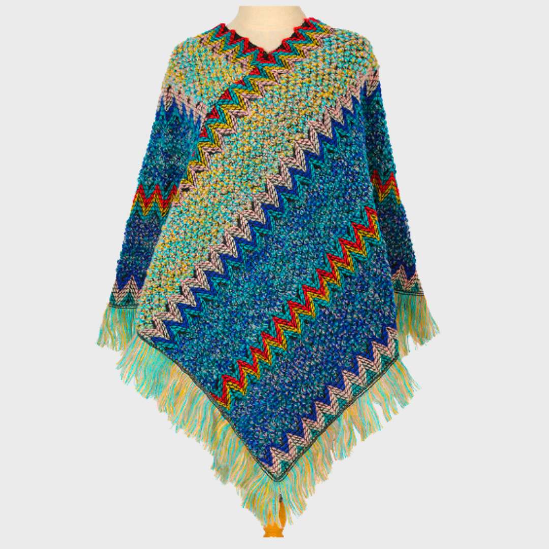 Louisa - Poncho de mujer de inspiración boho