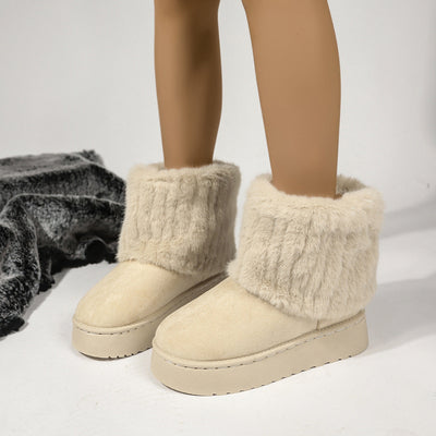 Botines de invierno para mujer con puño de pelo sintetico - Ivanna