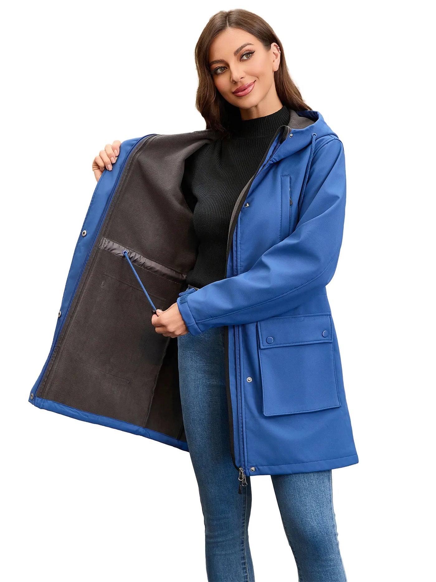 Chaqueta softshell impermeable con capucha para mujer - Elina