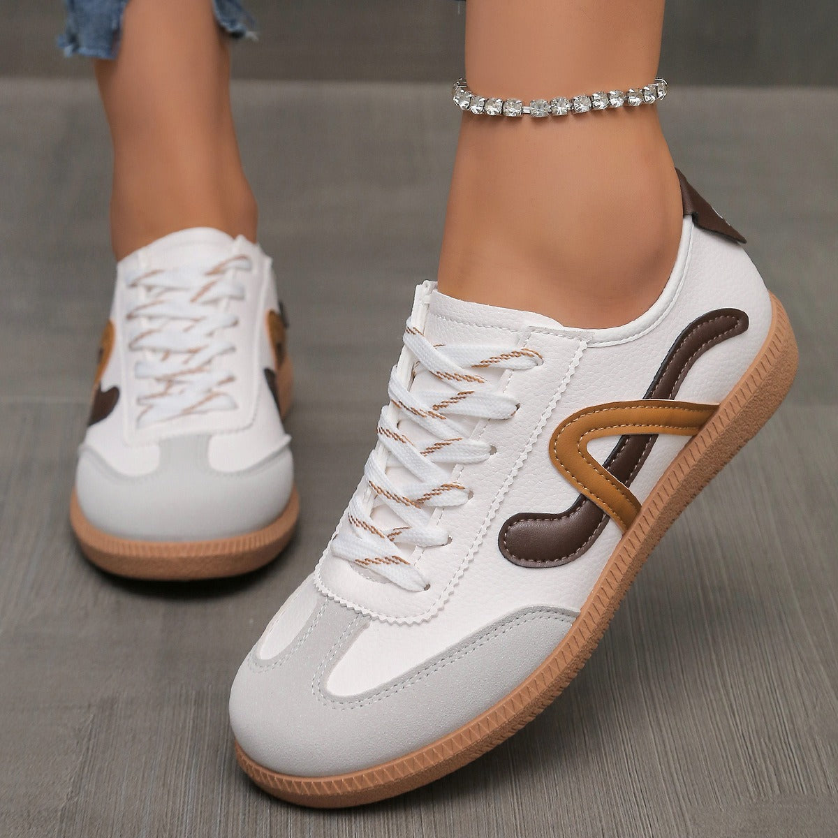 Zapatillas deportivas mujer estilo retro training plano - Daniela