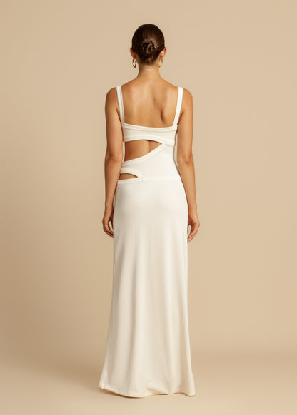 Nora - Vestido blanco ajustado de moda