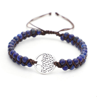 Pulsera de yoga tejida con dije árbol de vida