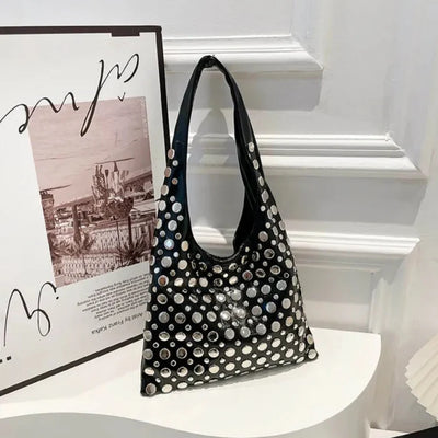 Bolso de hombro con detalles metálicos - Mariela