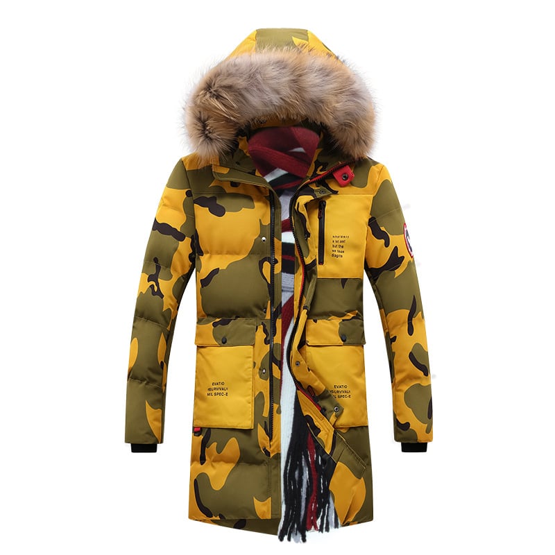 Parka acolchada para hombre con estampado de camouflaje - Leonard