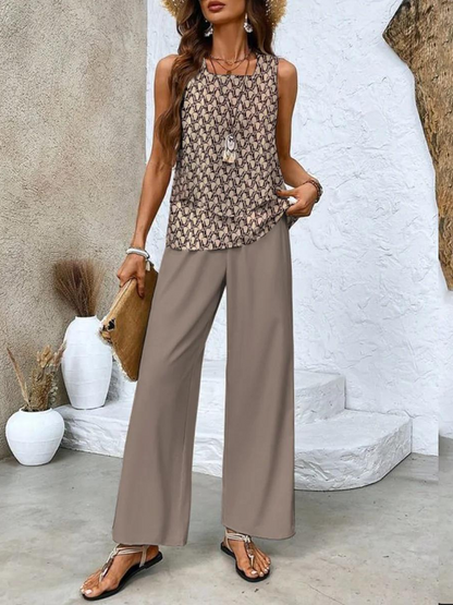 Nora - Conjunto veraniego con estampado o color liso