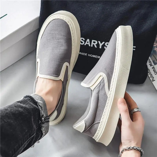 Zapatillas slip-on hombre lona transpirable - Adrix