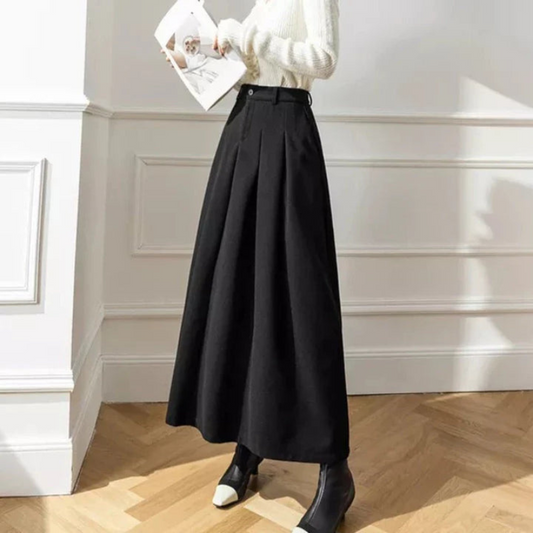 Falda plisada con cintura alta para mujer - Casual