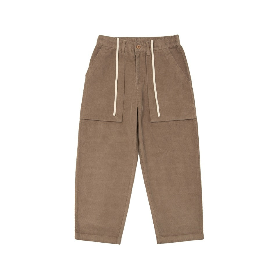 John - Pantalones casual de pana retro rectos para hombre