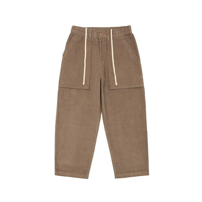 John - Pantalones casual de pana retro rectos para hombre