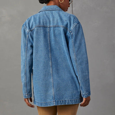 Chaqueta mujer denim lavado estilo blazer - Yalina