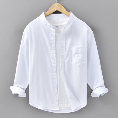 Camisa para hombre de algodón lavado estilo holgado - Elías