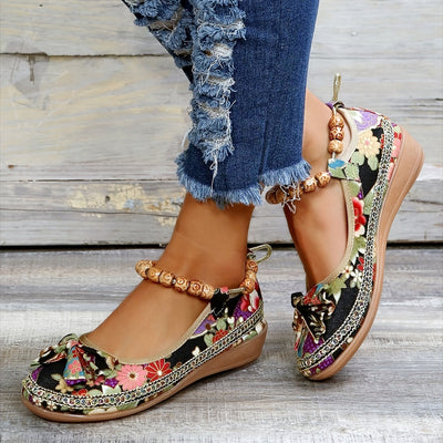 Pia - Zapatos planos de mujer con estampado floral