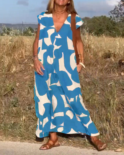 Marina - Elegante vestido de verano con estampado