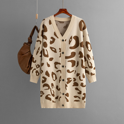 Mila - Chaqueta de punto de leopardo