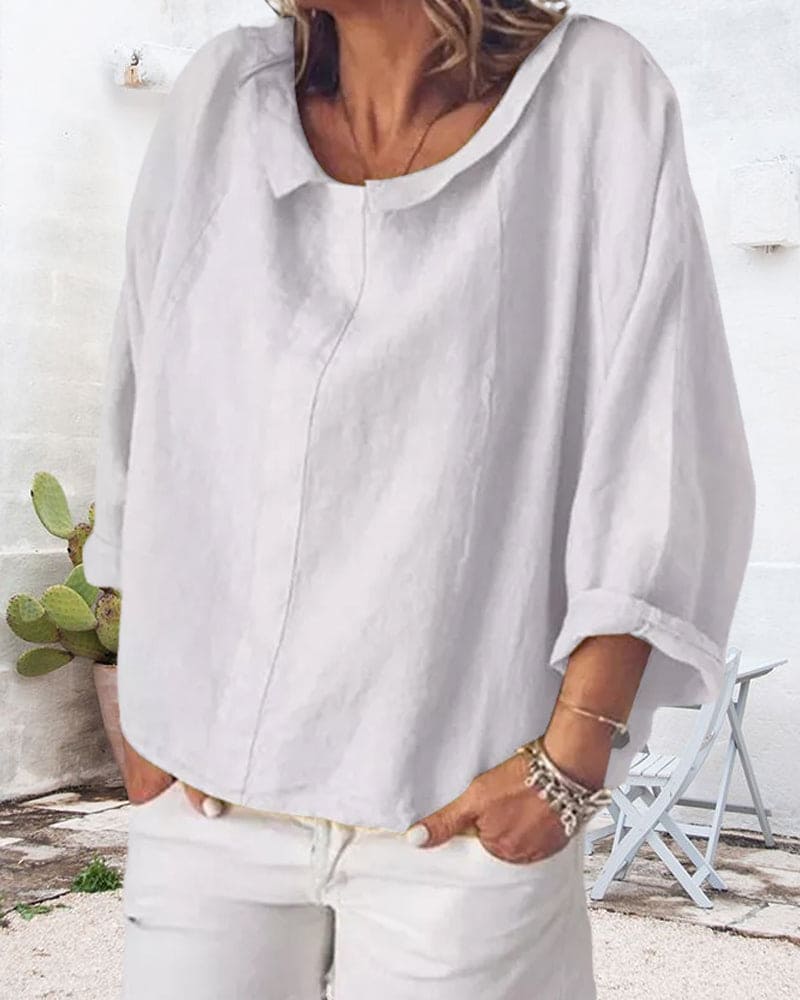 Naddie - Camisa holgada en colores lisos