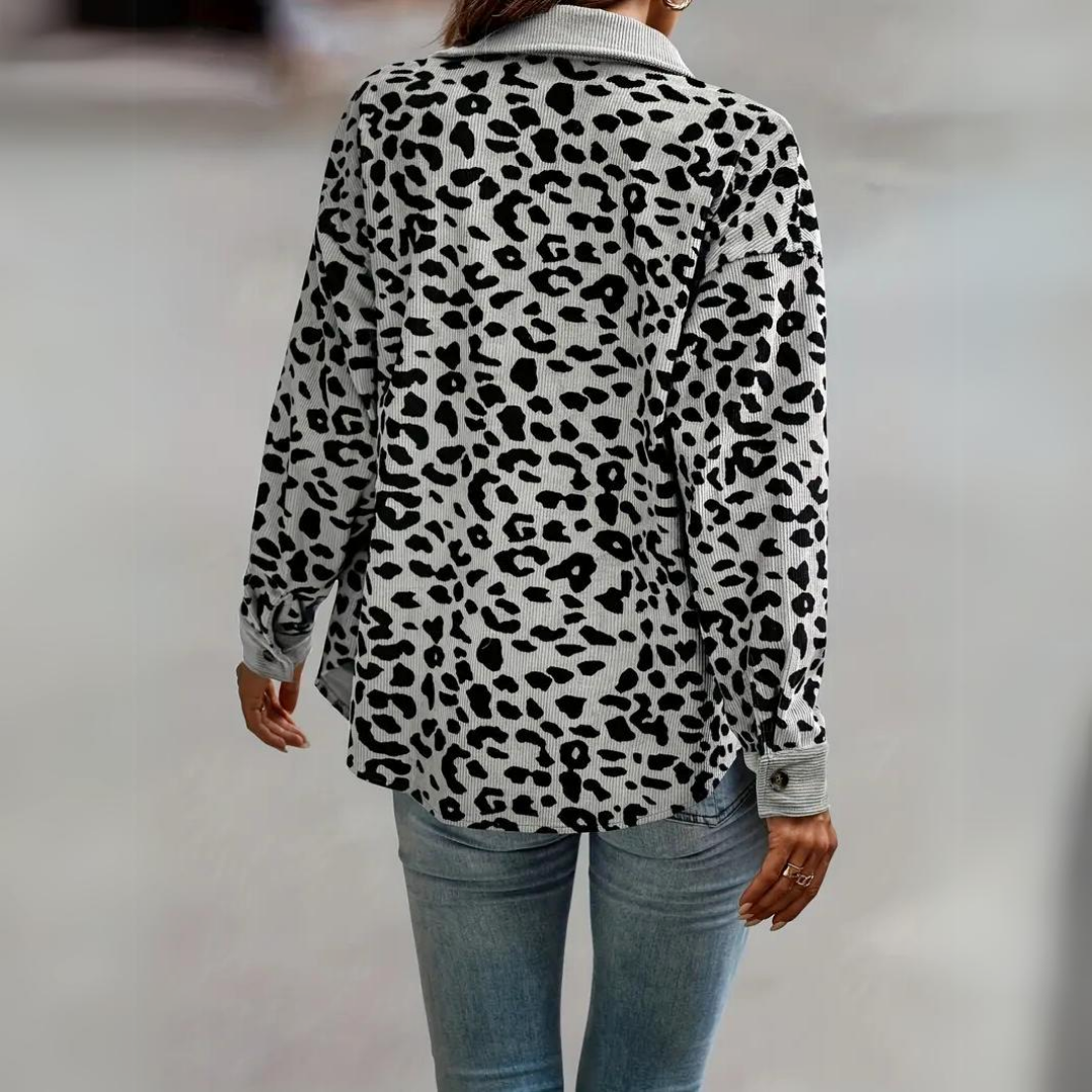 Toos - Chaqueta chic estampado leopardo Mujer