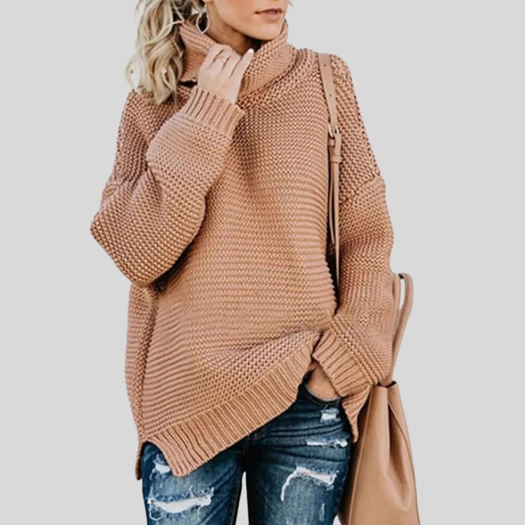 Kia - Jersey de punto grueso con cuello alto