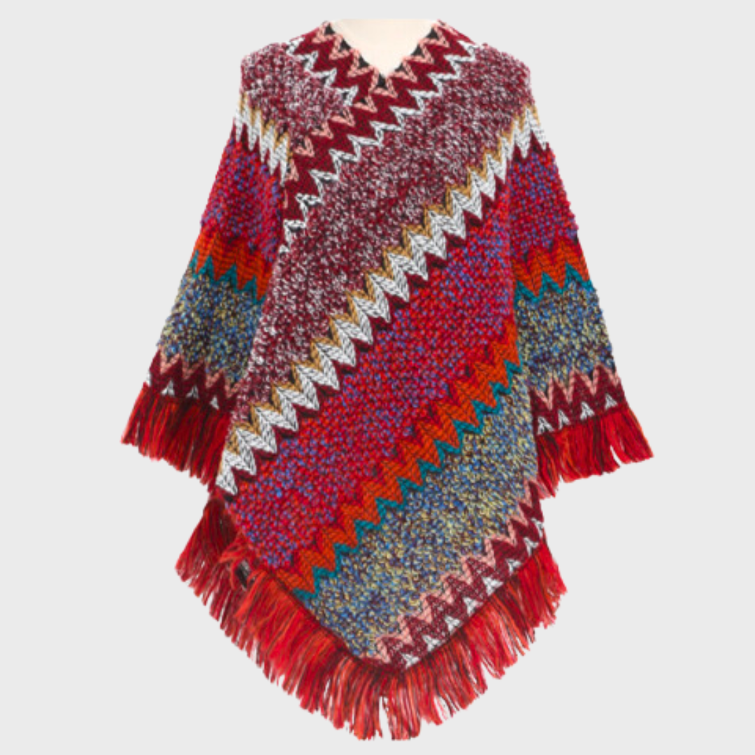 Louisa - Poncho de mujer de inspiración boho