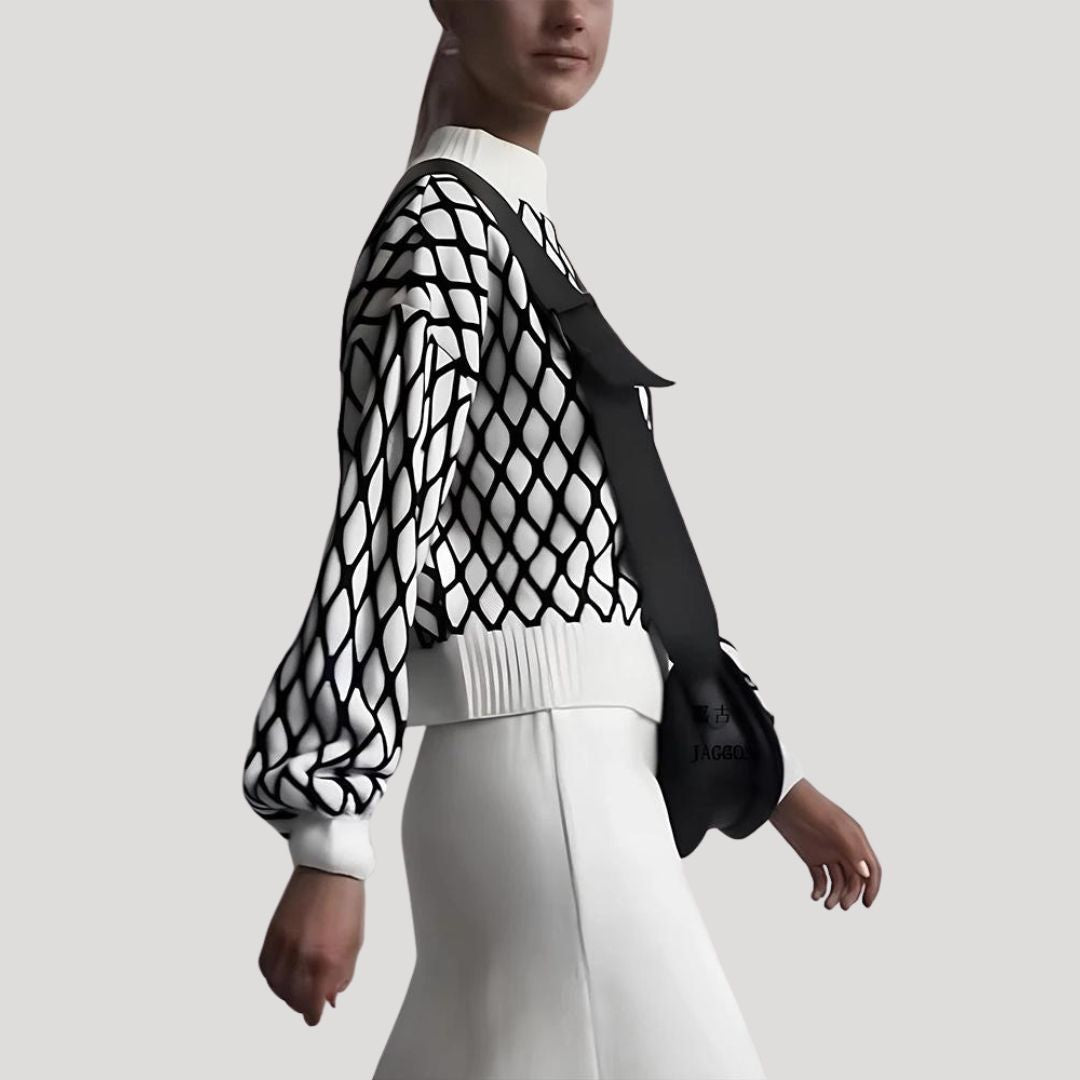 Amely - Jersey estampado con mangas globo