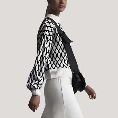 Amely - Jersey estampado con mangas globo