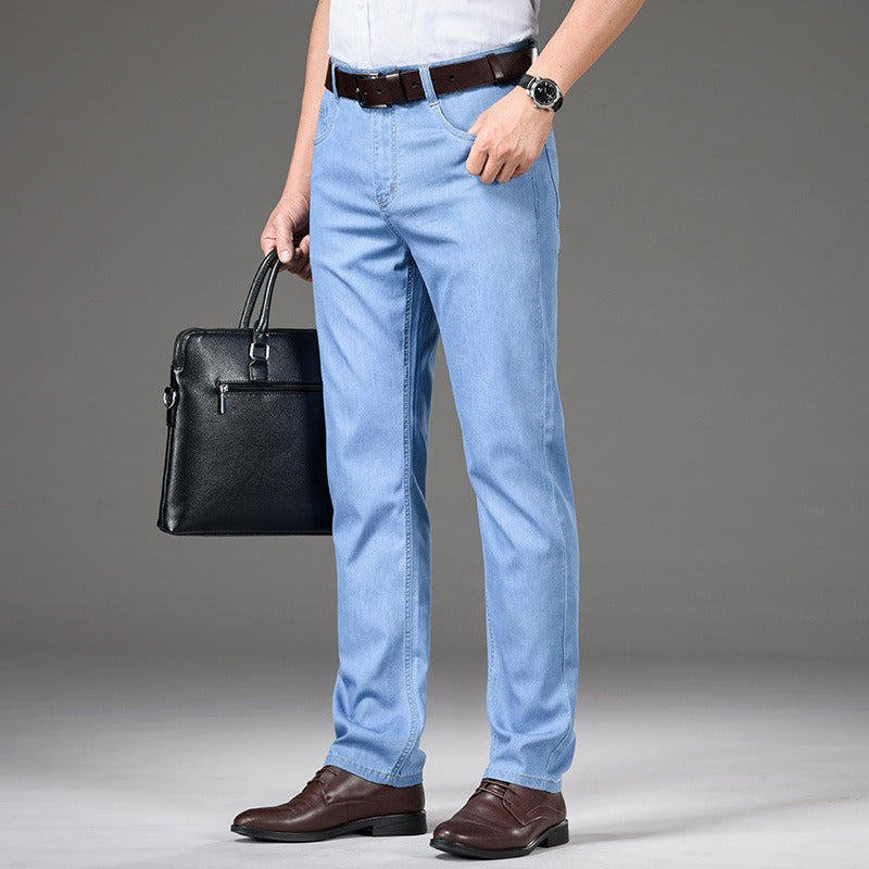 Pantalones vaqueros hombre algodón elástico corte recto - Mateo
