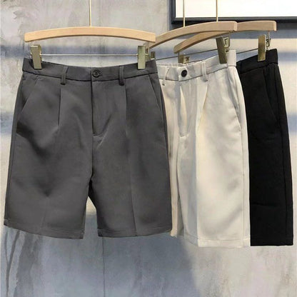 Pantalones cortos hombre pinzas elegantes cintura alta - Lorenzo