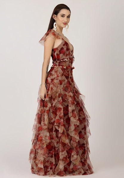 Judy - Vestido largo floral bohemio