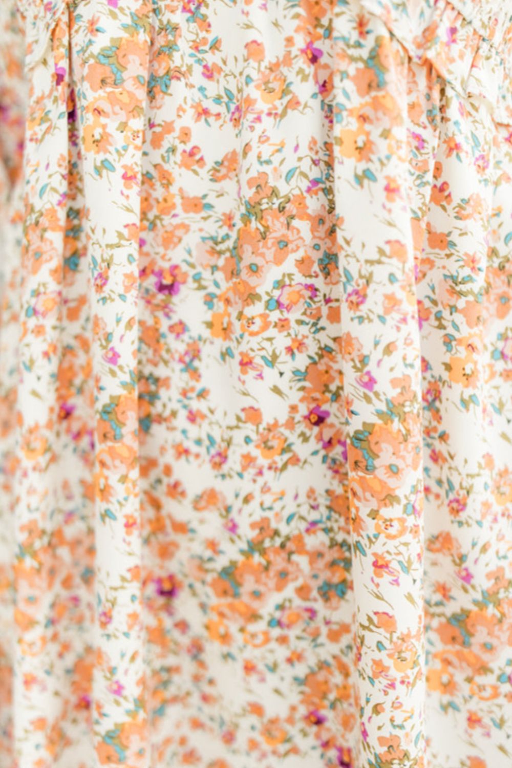 Arielle - Minivestido estampado con escote en V y mangas globo