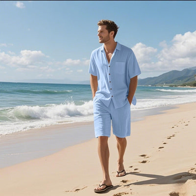 Conjunto de verano para hombre lino transpirable estilo casual - Mateo