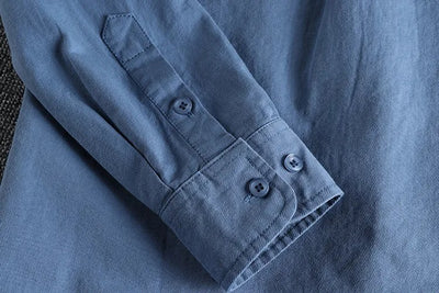 Camisa casual hombre bolsillos frontales estilo recto - Elías