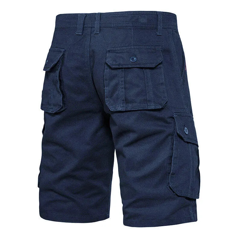 Pantalones cortos hombre bolsillos cargo algodón casual - Jason