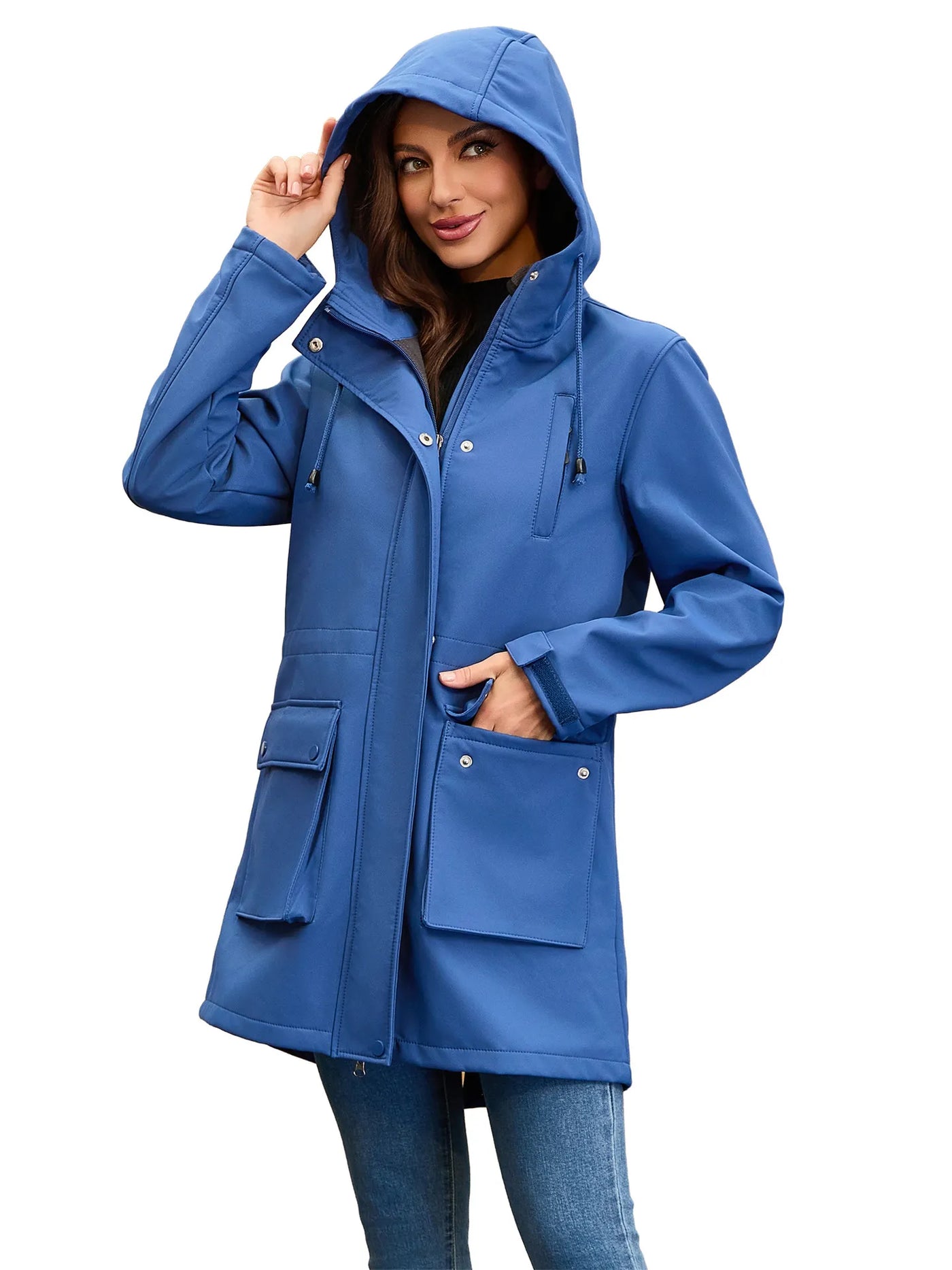 Chaqueta softshell impermeable con capucha para mujer - Elina