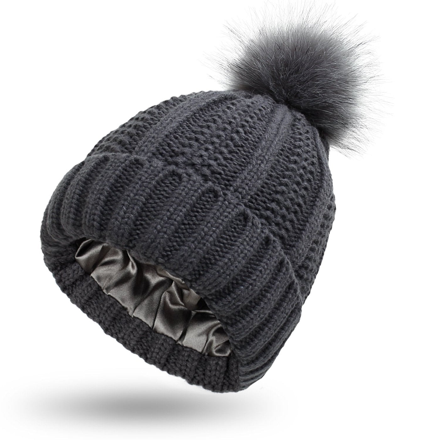 Gorro de punto para mujer con pompon - Daitonna