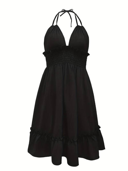 Jada - Vestido halter fruncido