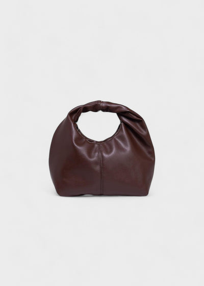 Bolso mujer tipo hobo asa redonda cuero sintético diseño moderno - Malva